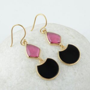 Aarohan Dual Tone Drop Earrings