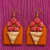 Orange and Pink Dome Shaped Flower Earrings