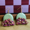 Green Earthy Dome Earrings