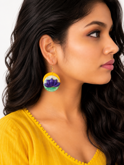 Lotus Pond Circular Earrings