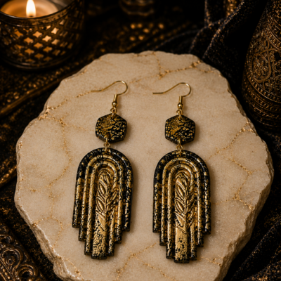 Black Golden Earrings
