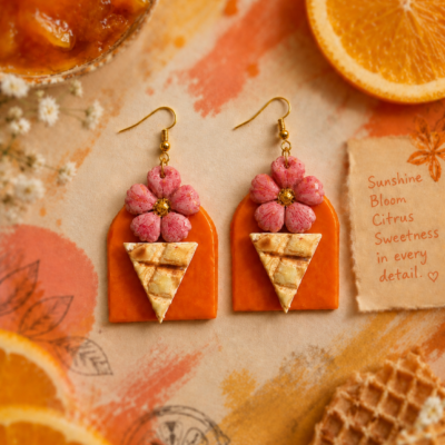 Orange-Marmalade-Fresh-Cone-Earrings