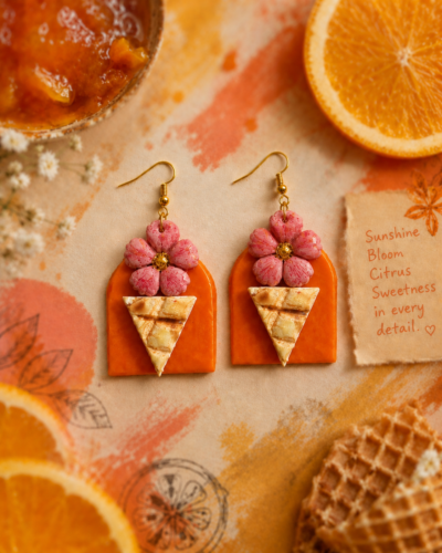 Orange-Marmalade-Fresh-Cone-Earrings