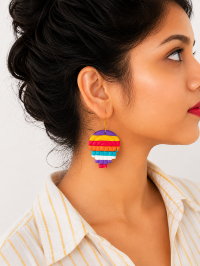 Colorful Dome Earrings