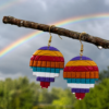Colourful Rainbow Drop Earrings