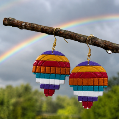 Colourful Rainbow Drop Earrings