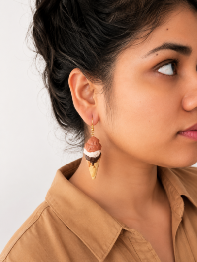 Strawberry Softy Mocha Caramel Earrings