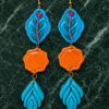 Blue & Orange Danglers