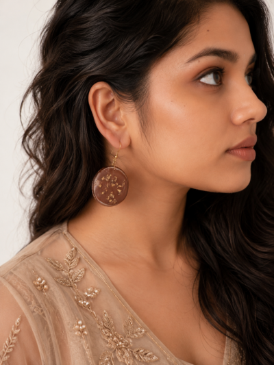 Brown Chocolaty Hoop Earrings